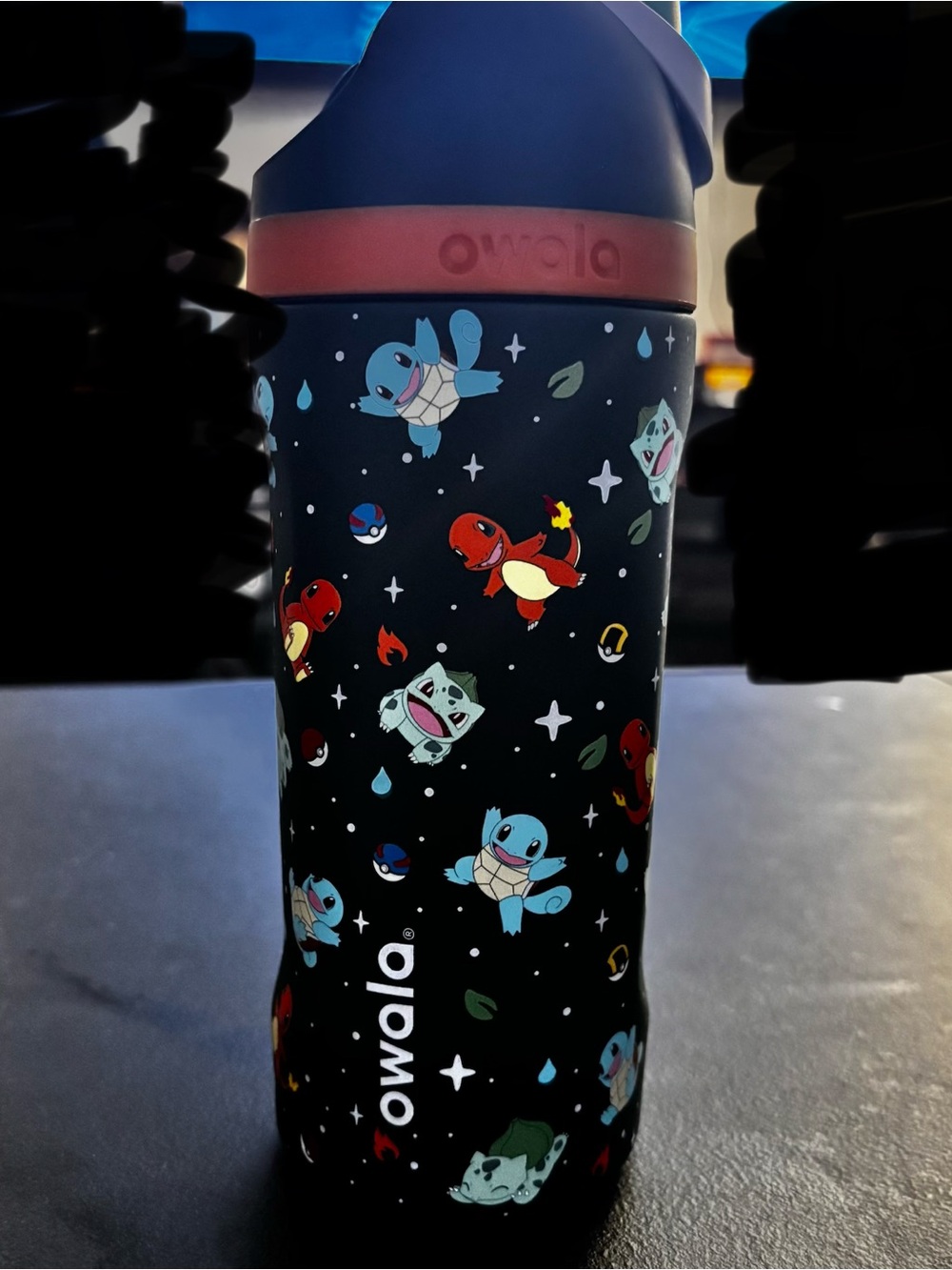 Owala Pokémon Stainless Water Bottle - Navy with Multi-Color Characters